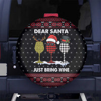 Santa Just Bring Wine Christmas Spare Tire Cover Xmas Holiday Patterns - Wonder Print Shop