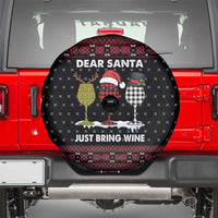 Santa Just Bring Wine Christmas Spare Tire Cover Xmas Holiday Patterns - Wonder Print Shop