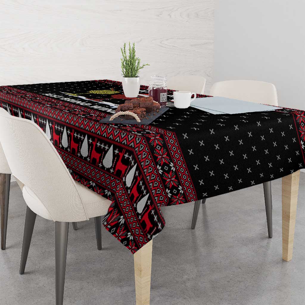 Santa Just Bring Wine Christmas Tablecloth Xmas Holiday Patterns - Wonder Print Shop