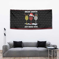 Santa Just Bring Wine Christmas Tapestry Xmas Holiday Patterns - Wonder Print Shop
