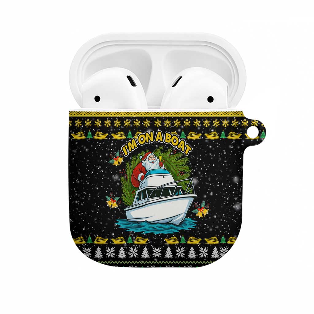 Santa On A Boat Christmas AirPods Case Xmas Holiday Patterns - Wonder Print Shop