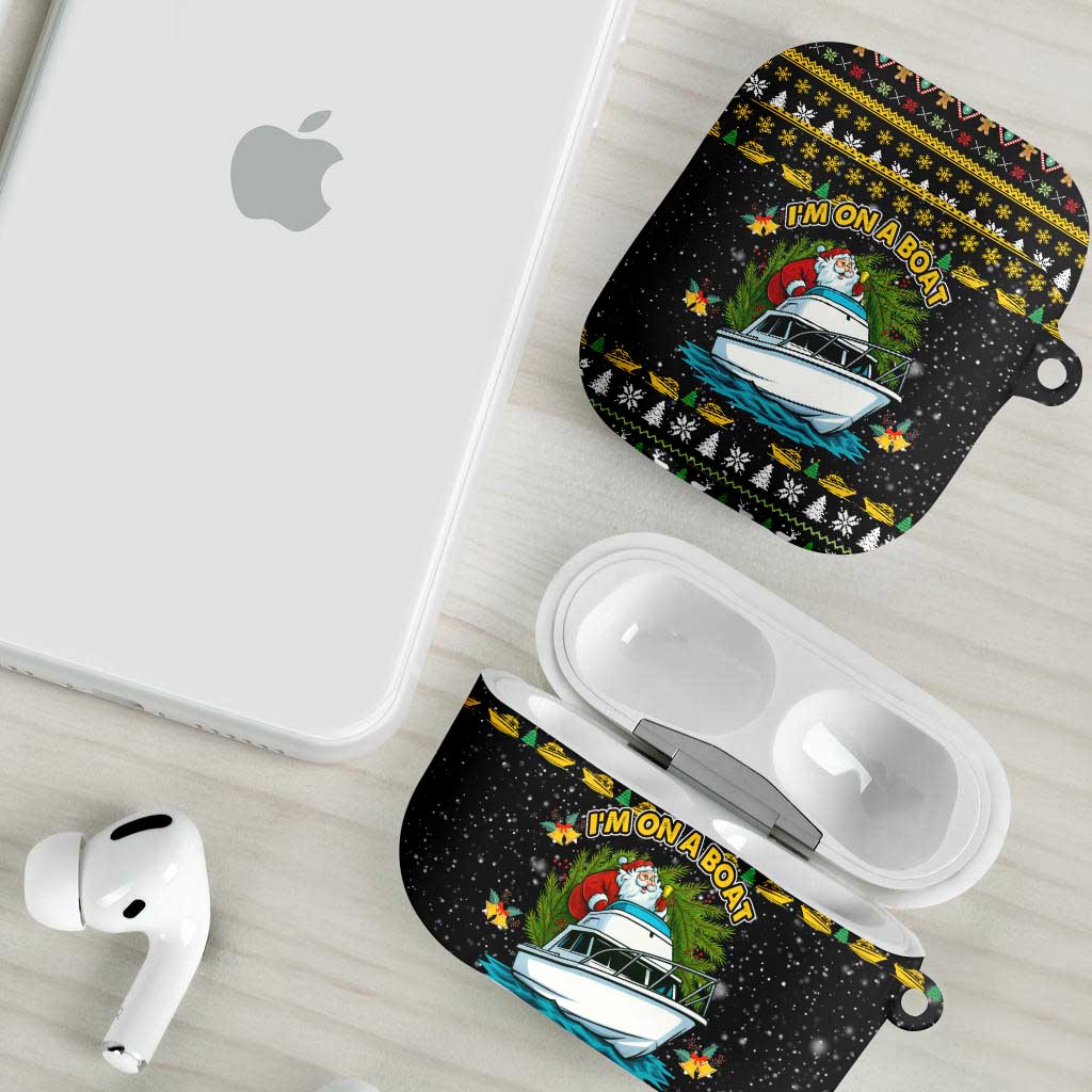 Santa On A Boat Christmas AirPods Case Xmas Holiday Patterns - Wonder Print Shop