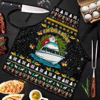 Santa On A Boat Christmas Apron Xmas Holiday Patterns - Wonder Print Shop