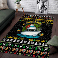 Santa On A Boat Christmas Area Rug Xmas Holiday Patterns - Wonder Print Shop