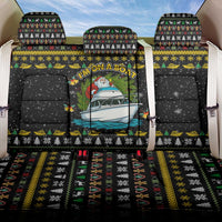 Santa On A Boat Christmas Back Car Seat Cover Xmas Holiday Patterns - Wonder Print Shop