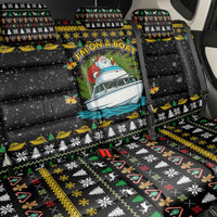 Santa On A Boat Christmas Back Car Seat Cover Xmas Holiday Patterns - Wonder Print Shop