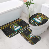 Santa On A Boat Christmas Bathroom Set Xmas Holiday Patterns - Wonder Print Shop