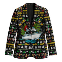 Santa On A Boat Christmas Blazer Xmas Holiday Patterns - Wonder Print Shop