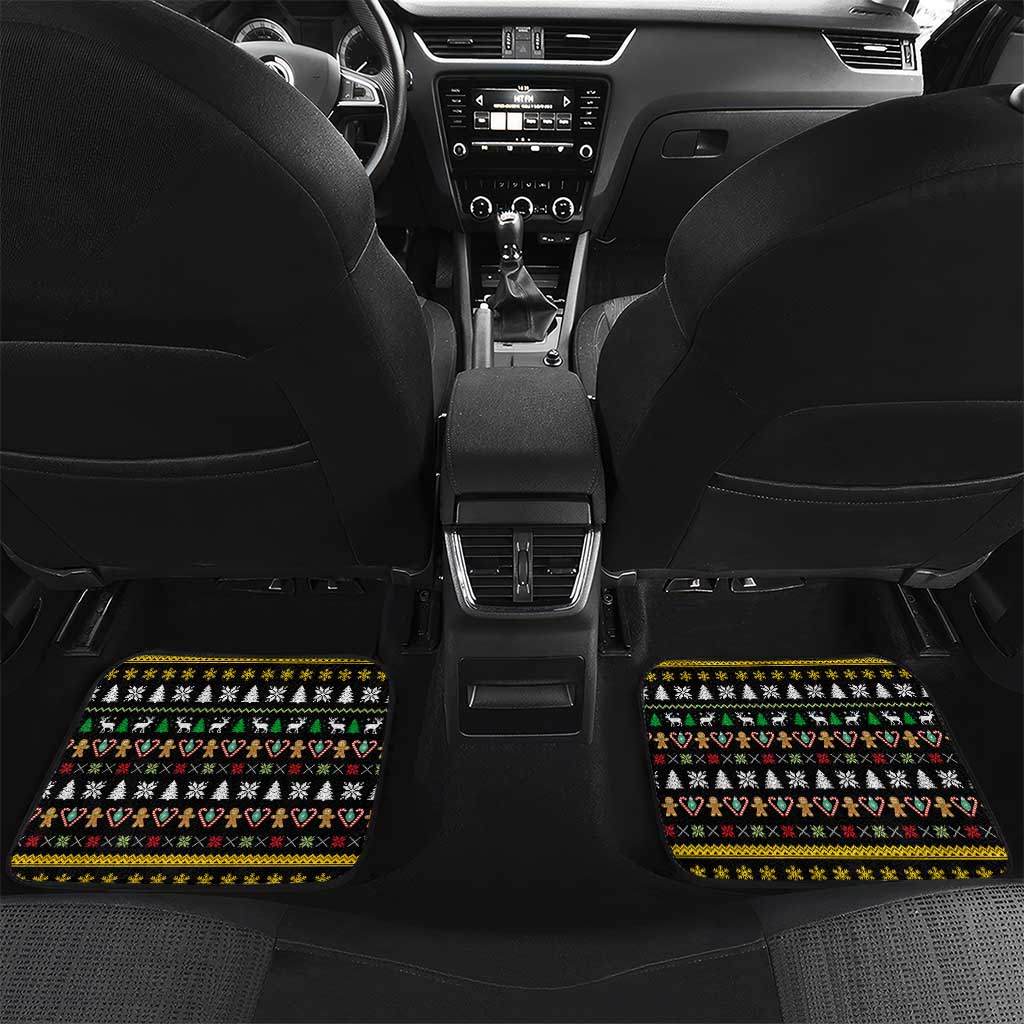 Santa On A Boat Christmas Car Mats Xmas Holiday Patterns - Wonder Print Shop
