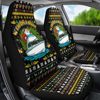 Santa On A Boat Christmas Car Seat Cover Xmas Holiday Patterns - Wonder Print Shop