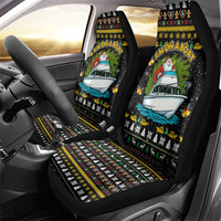 Santa On A Boat Christmas Car Seat Cover Xmas Holiday Patterns - Wonder Print Shop