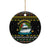 Santa On A Boat Christmas Ceramic Ornament Xmas Holiday Patterns - Wonder Print Shop