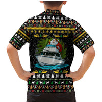 Santa On A Boat Christmas Family Matching Mermaid Dress and Hawaiian Shirt Xmas Holiday Patterns - Wonder Print Shop