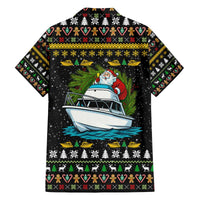 Santa On A Boat Christmas Family Matching Off The Shoulder Long Sleeve Dress and Hawaiian Shirt Xmas Holiday Patterns - Wonder Print Shop