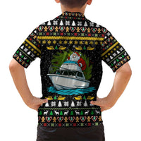 Santa On A Boat Christmas Family Matching Puletasi and Hawaiian Shirt Xmas Holiday Patterns - Wonder Print Shop