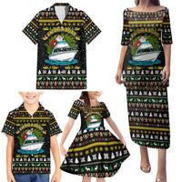 Santa On A Boat Christmas Family Matching Puletasi and Hawaiian Shirt Xmas Holiday Patterns - Wonder Print Shop