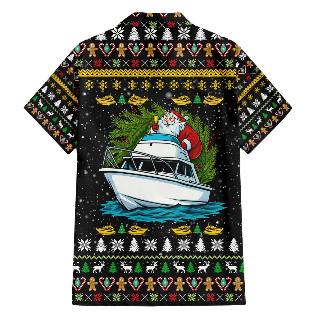 Santa On A Boat Christmas Family Matching Short Sleeve Bodycon Dress and Hawaiian Shirt Xmas Holiday Patterns - Wonder Print Shop