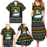 Santa On A Boat Christmas Family Matching Summer Maxi Dress and Hawaiian Shirt Xmas Holiday Patterns - Wonder Print Shop