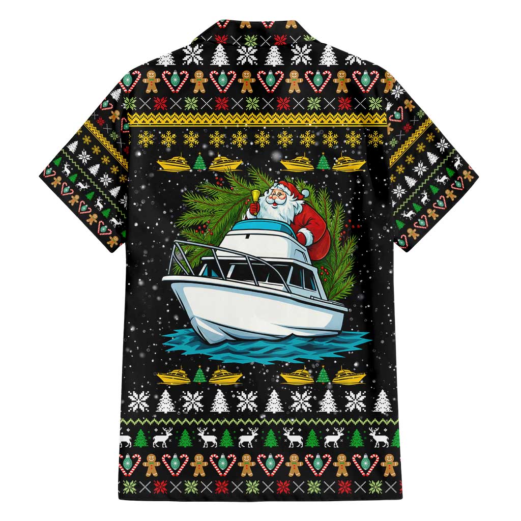 Santa On A Boat Christmas Family Matching Tank Maxi Dress and Hawaiian Shirt Xmas Holiday Patterns - Wonder Print Shop