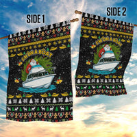 Santa On A Boat Christmas Garden Flag Xmas Holiday Patterns - Wonder Print Shop