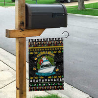 Santa On A Boat Christmas Garden Flag Xmas Holiday Patterns - Wonder Print Shop