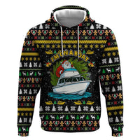 Santa On A Boat Christmas Hoodie Xmas Holiday Patterns - Wonder Print Shop