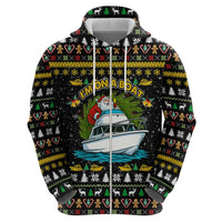 Santa On A Boat Christmas Hoodie Xmas Holiday Patterns - Wonder Print Shop