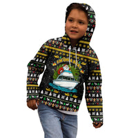 Santa On A Boat Christmas Kid Hoodie Xmas Holiday Patterns - Wonder Print Shop