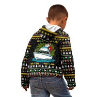 Santa On A Boat Christmas Kid Hoodie Xmas Holiday Patterns - Wonder Print Shop
