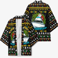 Santa On A Boat Christmas Kimono Xmas Holiday Patterns - Wonder Print Shop