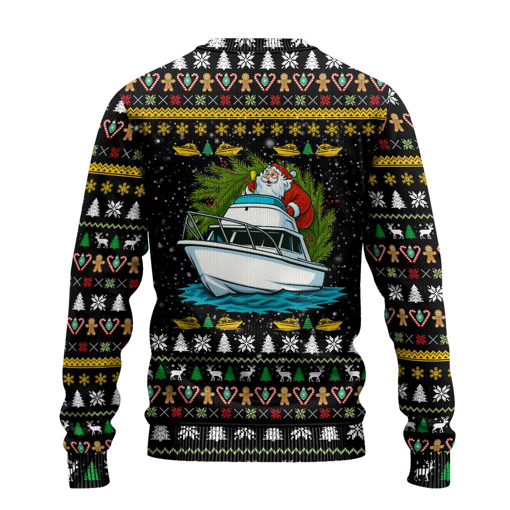Santa On A Boat Christmas Ugly Christmas Sweater Xmas Holiday Patterns - Wonder Print Shop