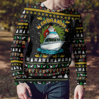 Santa On A Boat Christmas Ugly Christmas Sweater Xmas Holiday Patterns - Wonder Print Shop