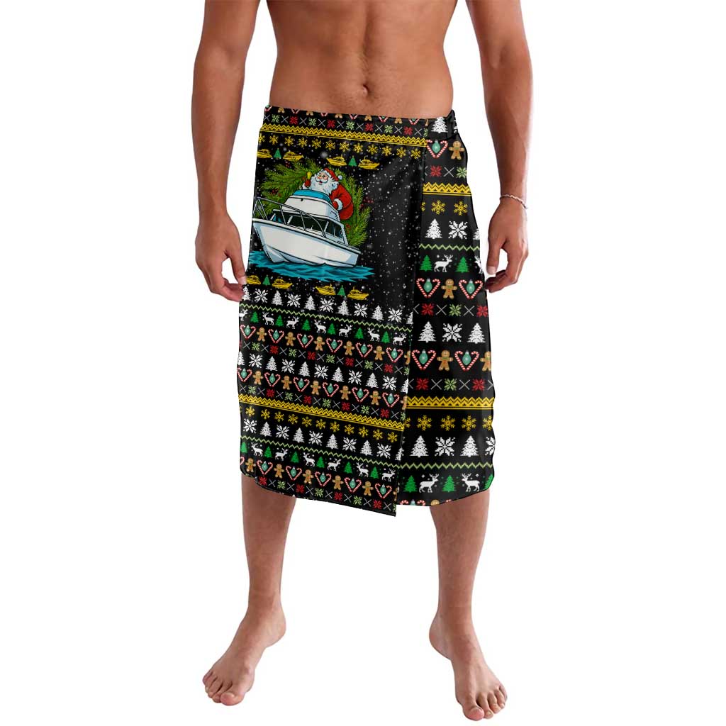 Santa On A Boat Christmas Lavalava Xmas Holiday Patterns - Wonder Print Shop