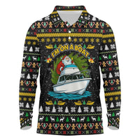 Santa On A Boat Christmas Long Sleeve Polo Shirt Xmas Holiday Patterns - Wonder Print Shop