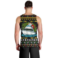 Santa On A Boat Christmas Men Tank Top Xmas Holiday Patterns - Wonder Print Shop