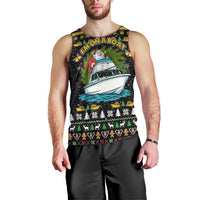 Santa On A Boat Christmas Men Tank Top Xmas Holiday Patterns - Wonder Print Shop