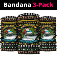 Santa On A Boat Christmas Neck Gaiter Xmas Holiday Patterns - Wonder Print Shop