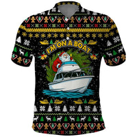 Santa On A Boat Christmas Polo Shirt Xmas Holiday Patterns - Wonder Print Shop