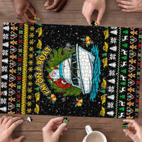 Santa On A Boat Christmas Puzzle Xmas Holiday Patterns - Wonder Print Shop