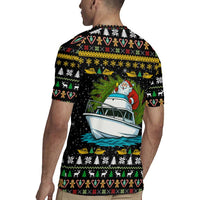 Santa On A Boat Christmas Rugby Jersey Xmas Holiday Patterns - Wonder Print Shop