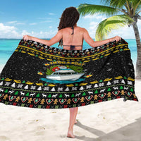 Santa On A Boat Christmas Sarong Xmas Holiday Patterns - Wonder Print Shop
