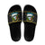 Santa On A Boat Christmas Slide Sandals Xmas Holiday Patterns - Wonder Print Shop