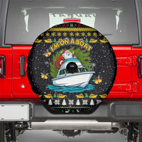 Santa On A Boat Christmas Spare Tire Cover Xmas Holiday Patterns - Wonder Print Shop