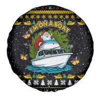 Santa On A Boat Christmas Spare Tire Cover Xmas Holiday Patterns - Wonder Print Shop