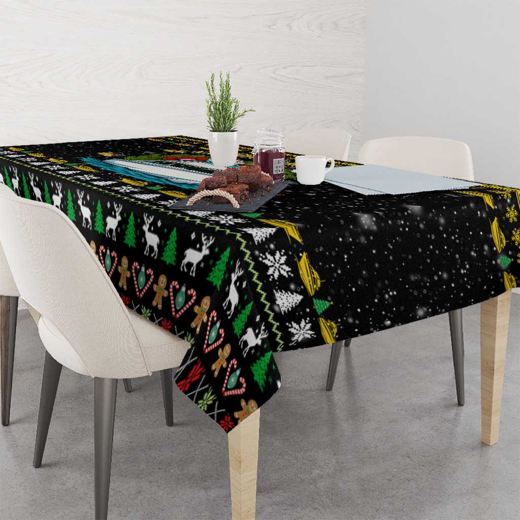 Santa On A Boat Christmas Tablecloth Xmas Holiday Patterns - Wonder Print Shop