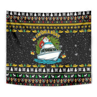Santa On A Boat Christmas Tapestry Xmas Holiday Patterns - Wonder Print Shop
