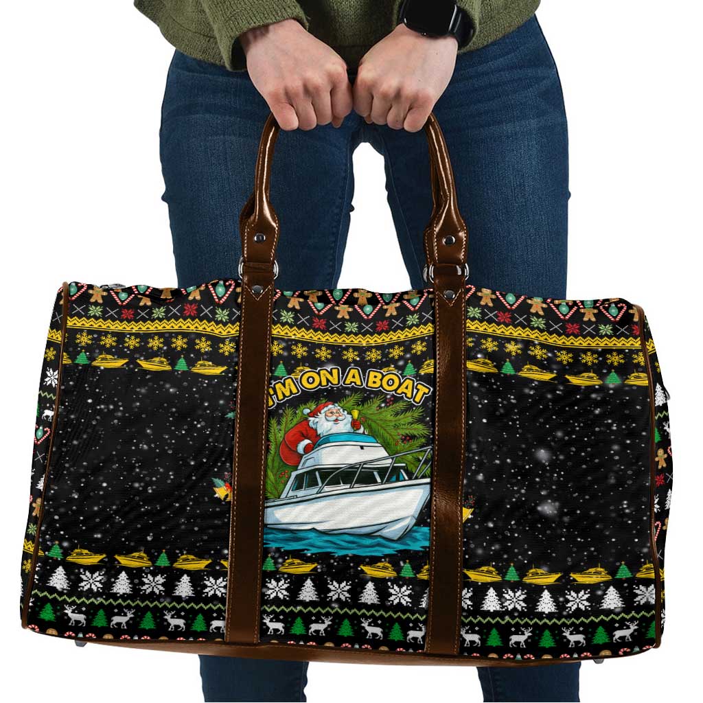 Santa On A Boat Christmas Travel Bag Xmas Holiday Patterns - Wonder Print Shop