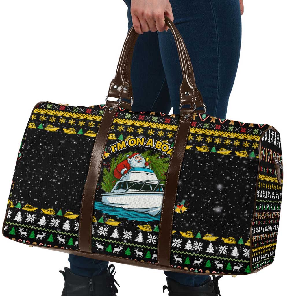 Santa On A Boat Christmas Travel Bag Xmas Holiday Patterns - Wonder Print Shop
