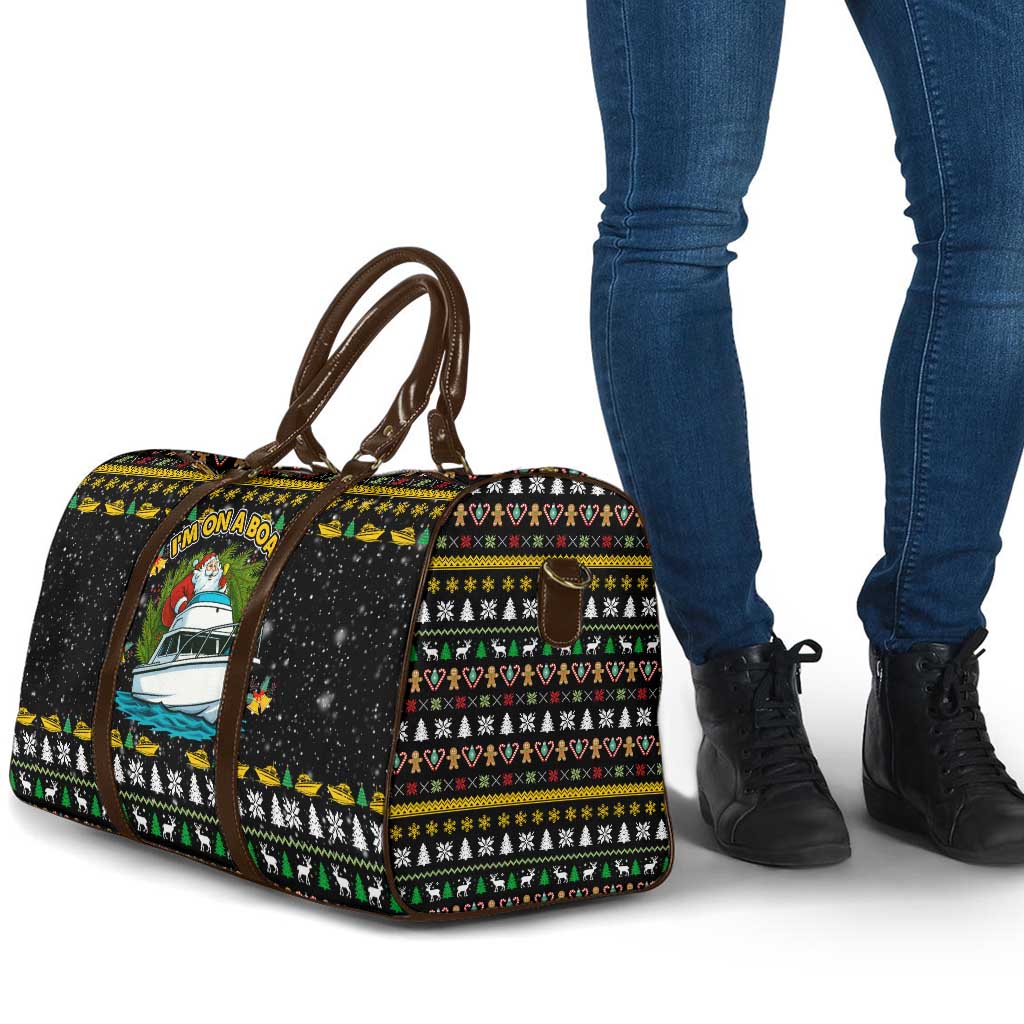 Santa On A Boat Christmas Travel Bag Xmas Holiday Patterns - Wonder Print Shop