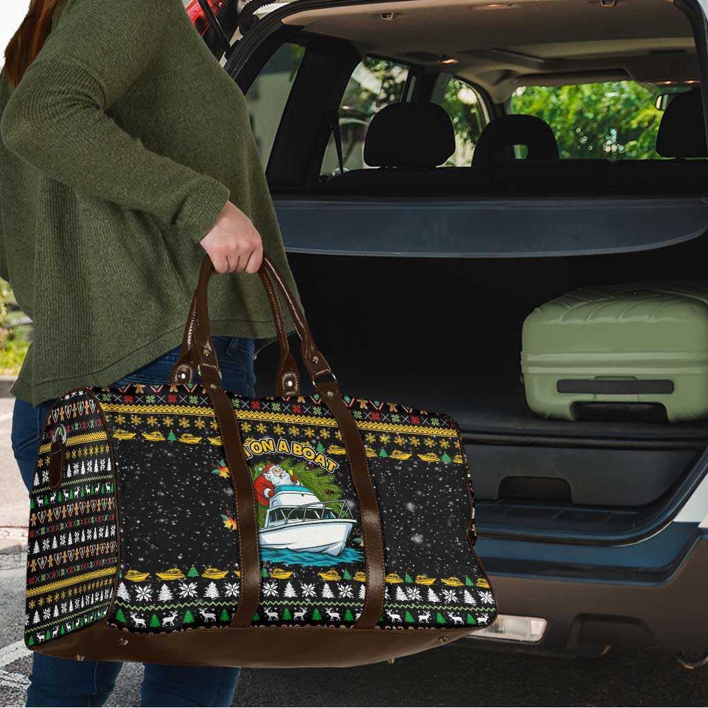 Santa On A Boat Christmas Travel Bag Xmas Holiday Patterns - Wonder Print Shop